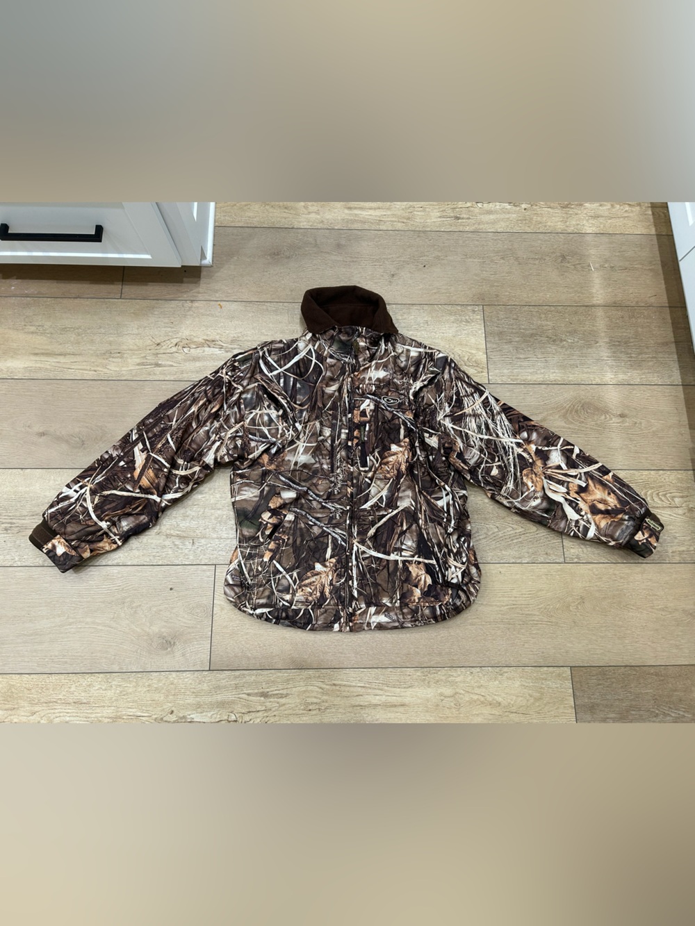 Drake Waterfowl Mens Blind Jacket Coat Fleece Lined Advantage Max 4 SZ L SEE PIC